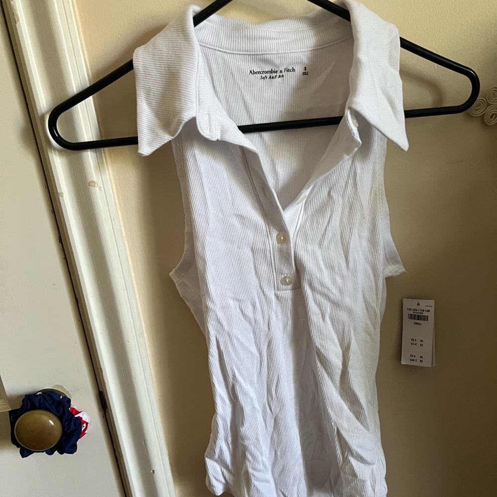 Abercrombie Women's Ribbed Polo Bodysuit